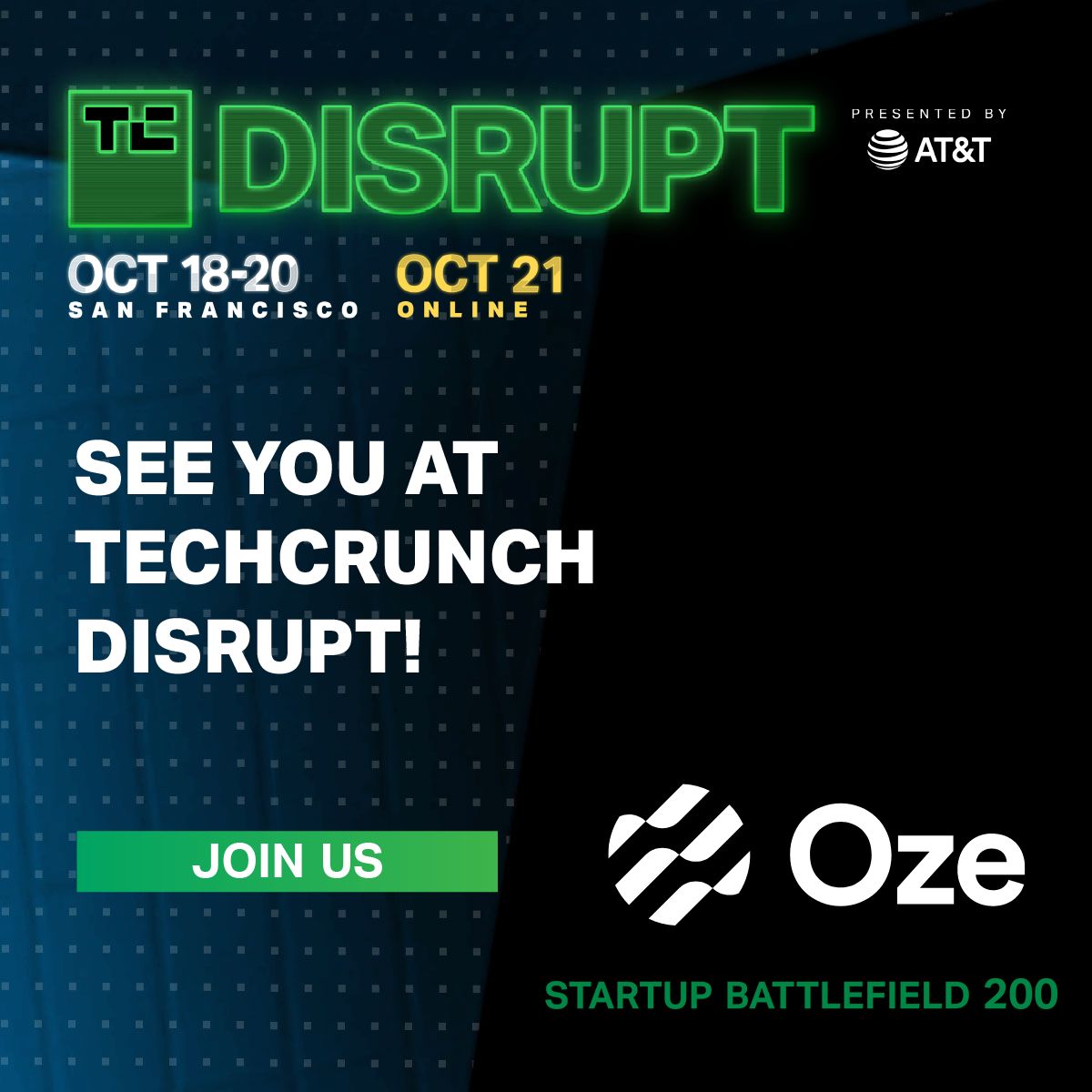 Oze Selected for Startup Battlefield 200 at Techcrunch Disrupt Oze